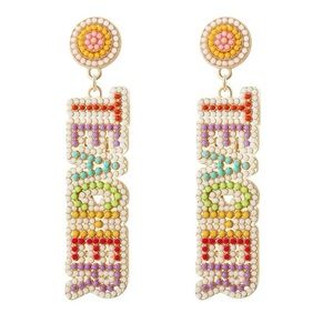 Lightweight Teacher earrings. Multi color.